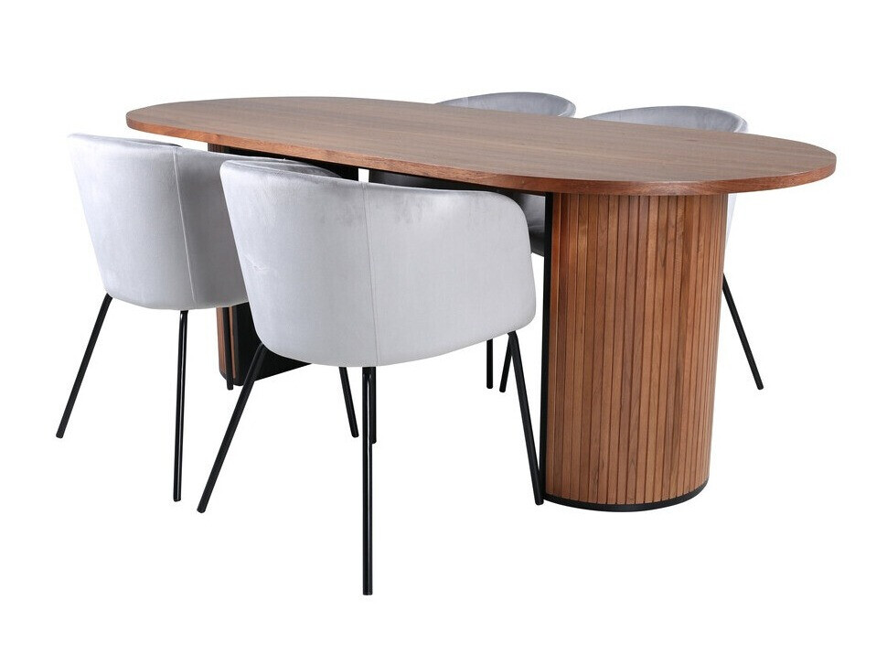 Essgruppe Dallas 2749 (Grau + Schwarz)