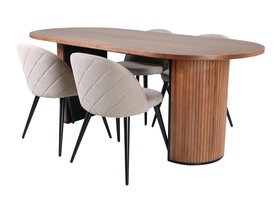 Essgruppe Dallas 2764 (Beige + Schwarz)