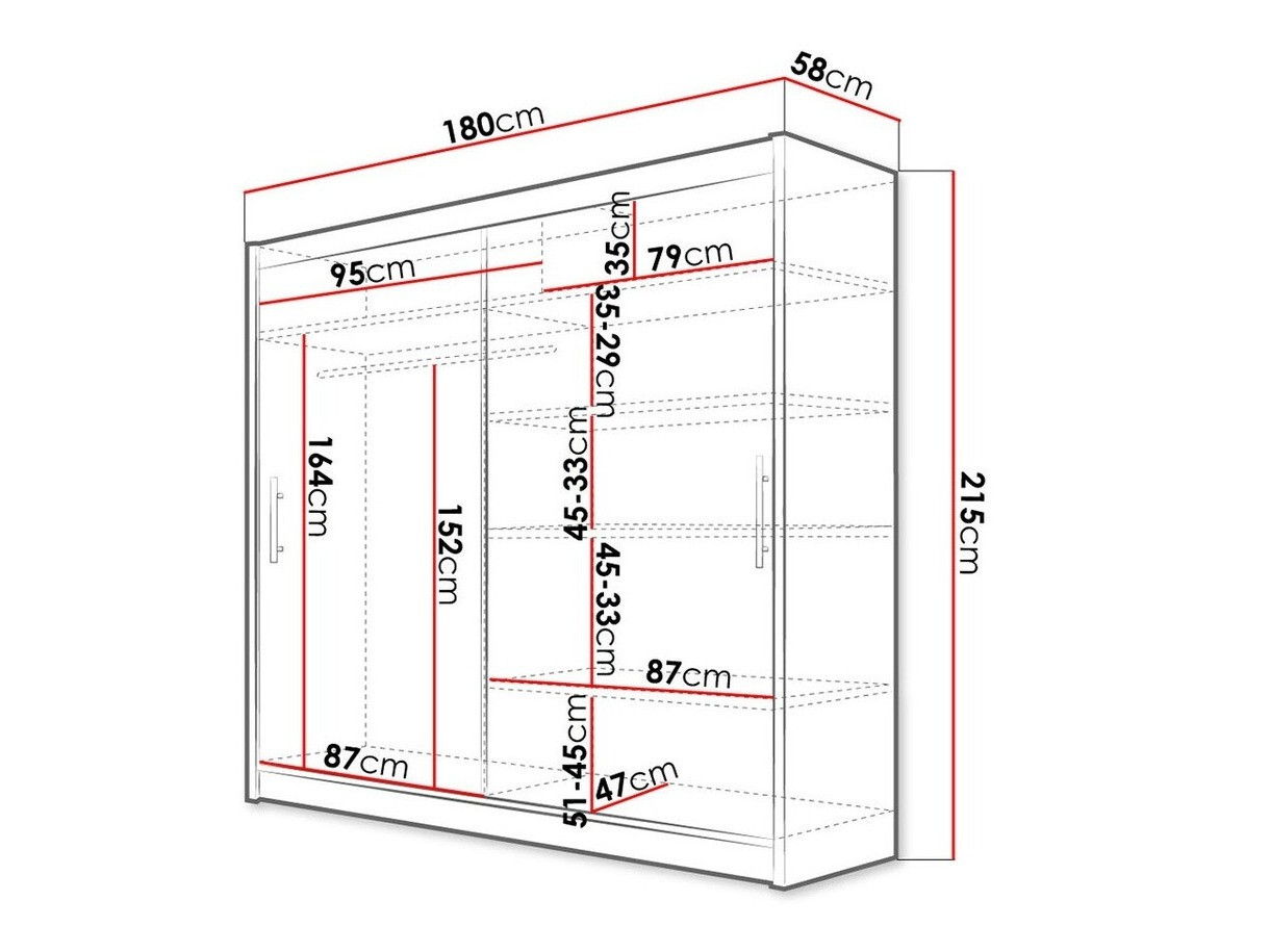 Kleiderschrank Closico Pallor I (Schwarz)