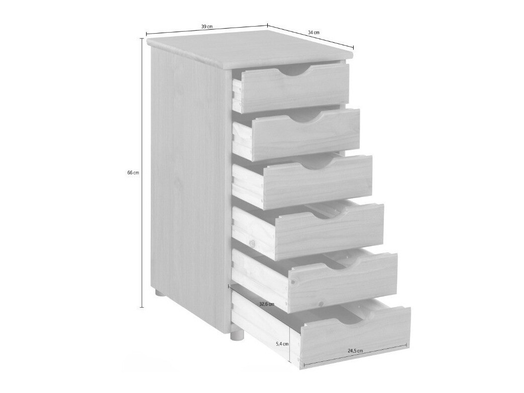 Schubladenblock Denton 137 (Helles Holz)