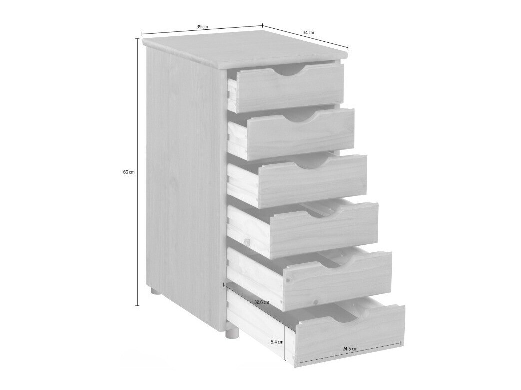 Schubladenblock Denton 137 (Schwarz)