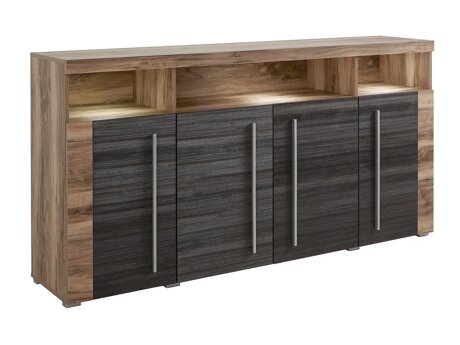 Sideboard Sorciro 107 (Nussholzoptik + Eichenholzoptik dunkel)