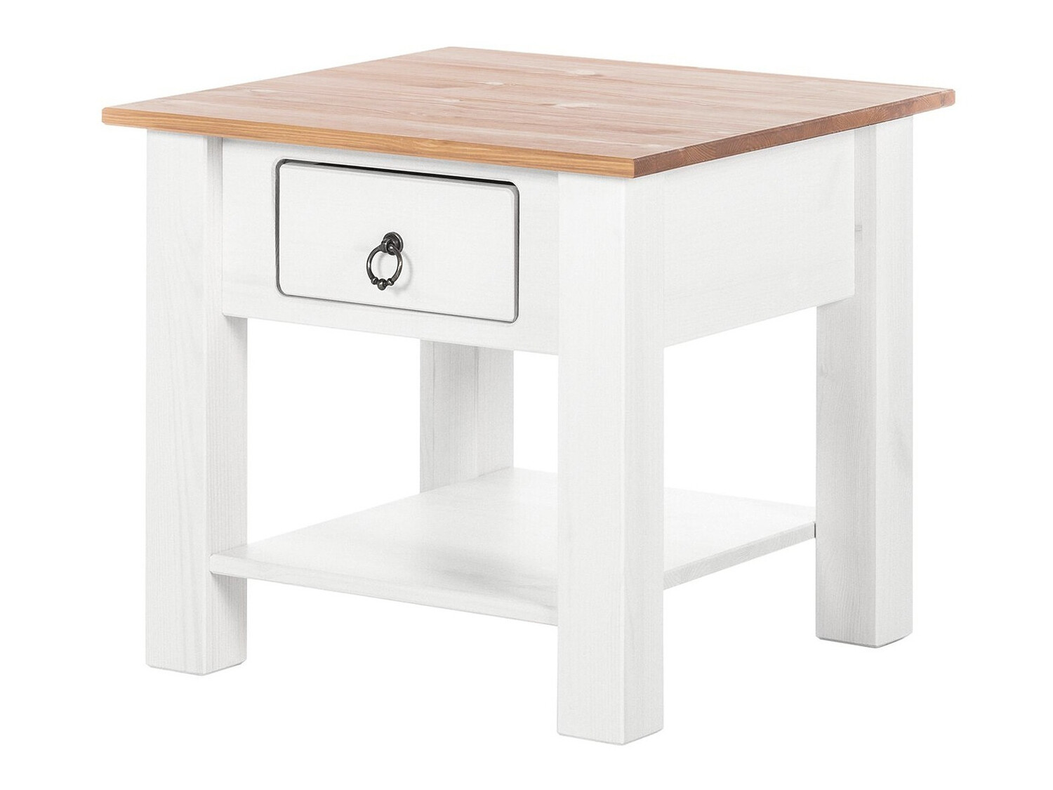 Beistelltisch Denton 121 (Weiss + Honigeiche)