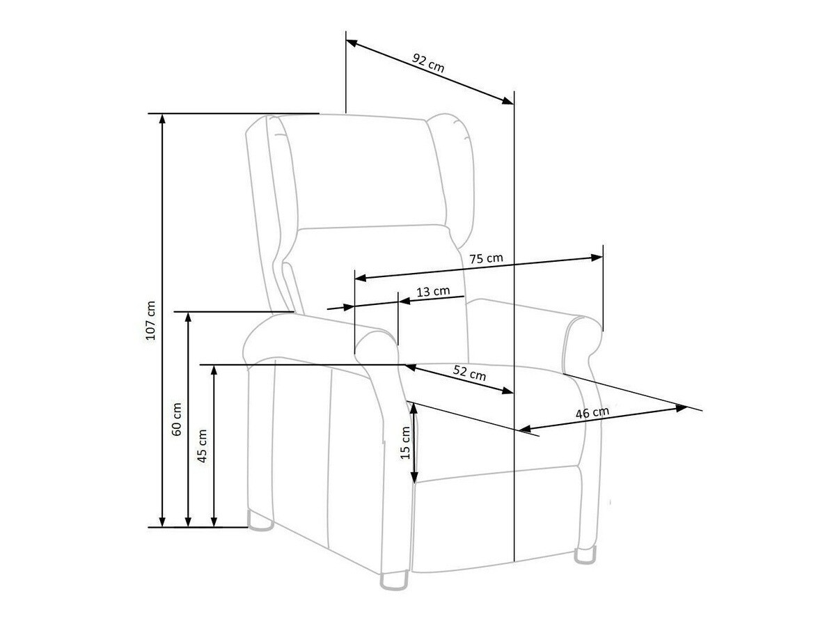 Relaxsessel Houston 878 (Bluvel 14)