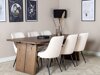 Essgruppe Dallas 1807 (Schwarz + Beige)