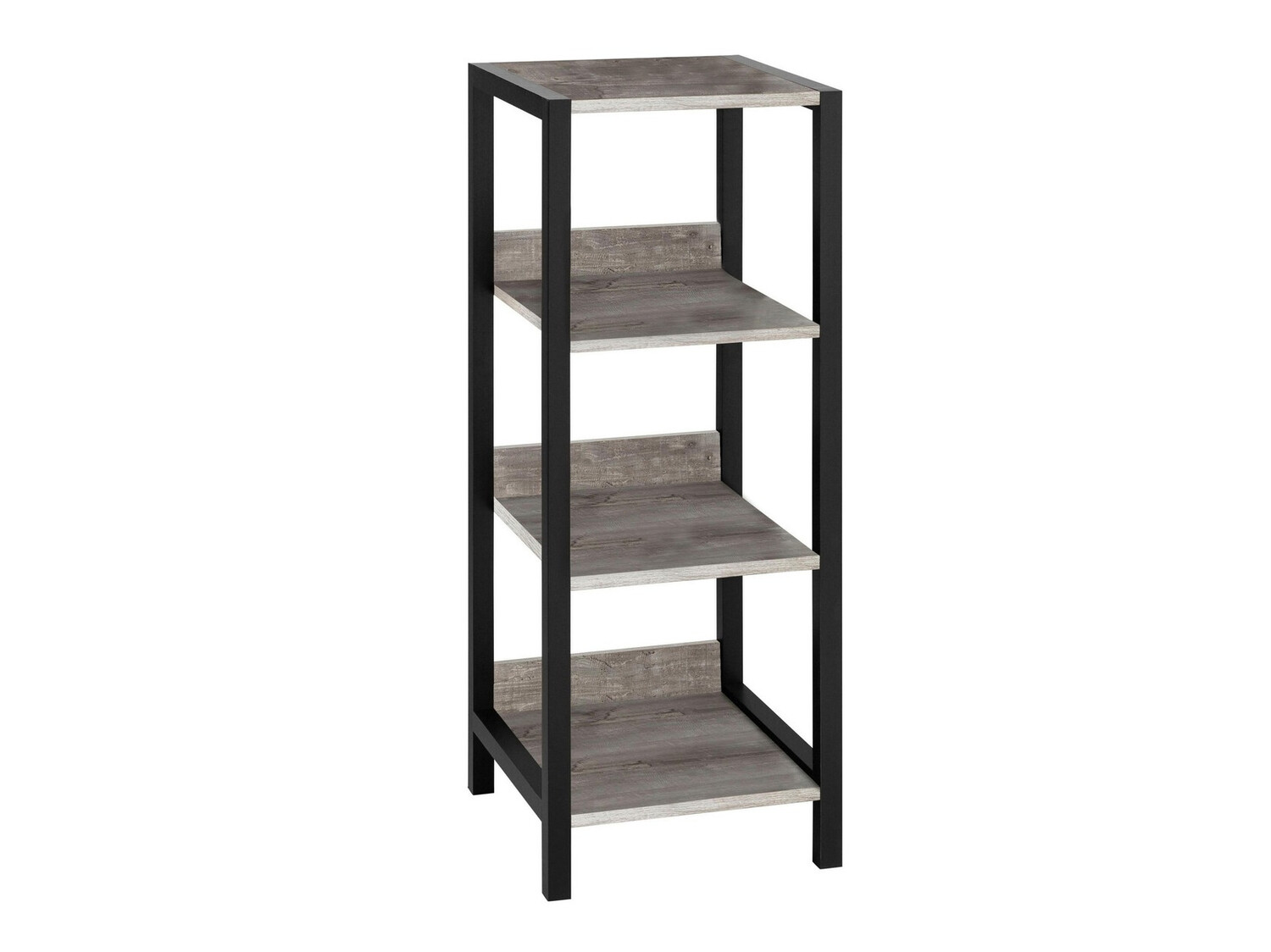 Regal Larnovo 107 (Eichenholzoptik Grau + Schwarz)