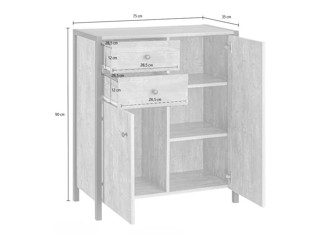 Stehender Badezimmerschrank Larnovo 106