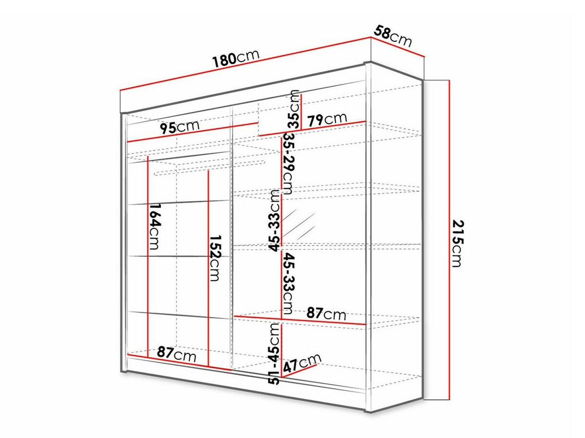 Kleiderschrank Closico 142 (Weiss)