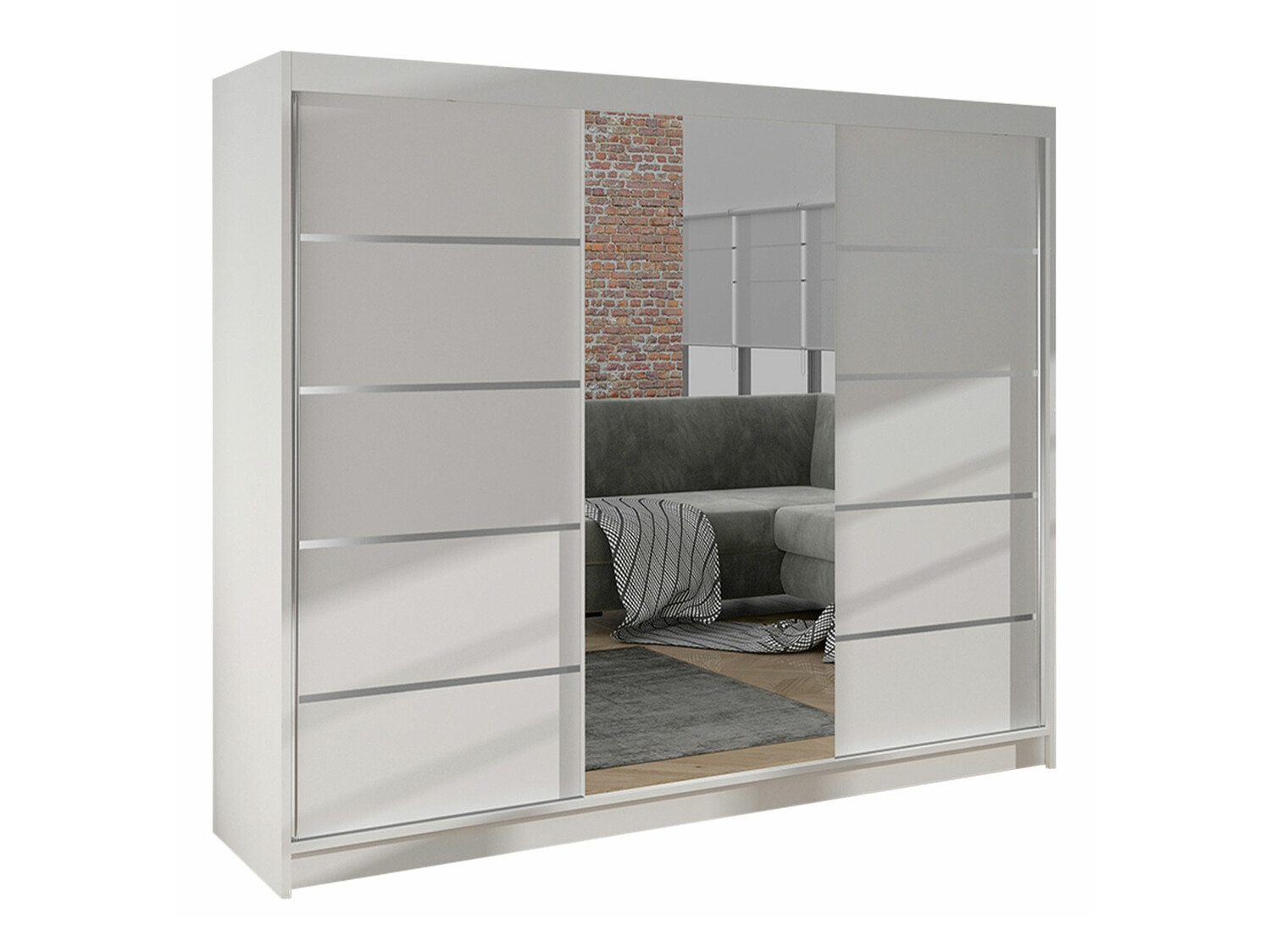 Kleiderschrank Closico Durion IV (Weiss)