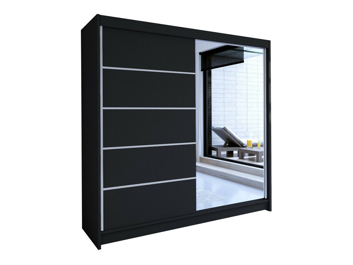 Kleiderschrank Closico Cavaris III (Schwarz)
