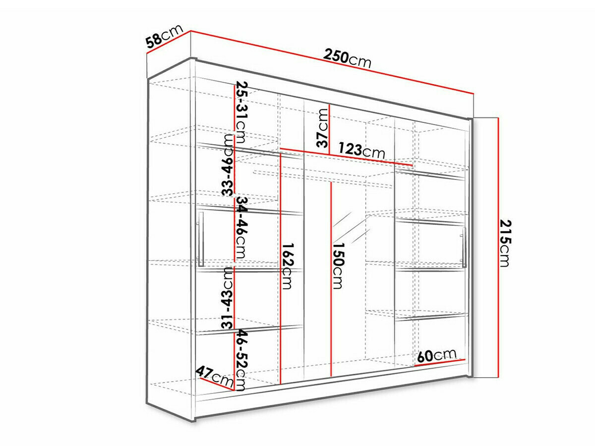Kleiderschrank Closico Ordo VI (Weiss)