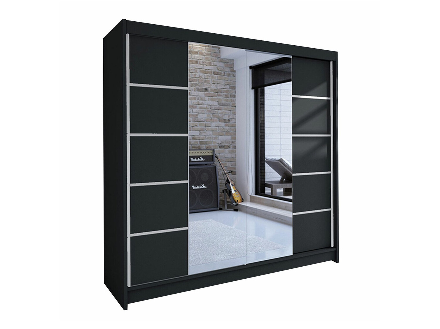 Kleiderschrank Closico Cavaris V (Schwarz)