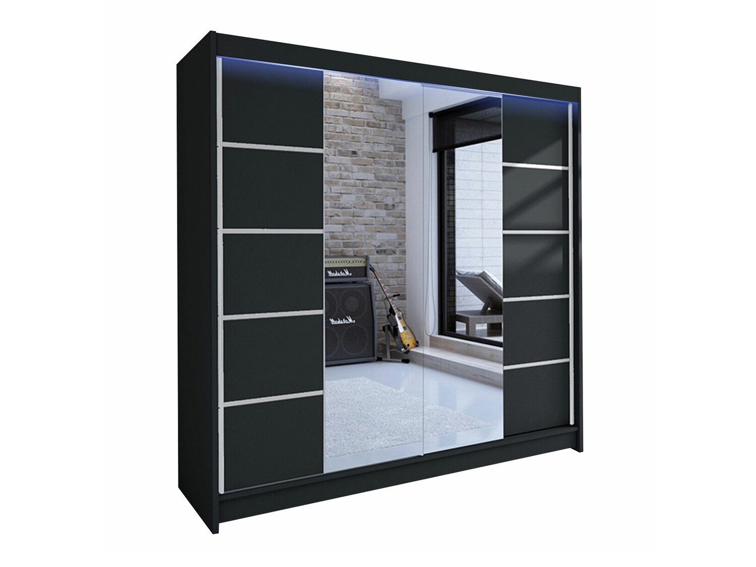 Kleiderschrank Closico Cavaris V (Schwarz)