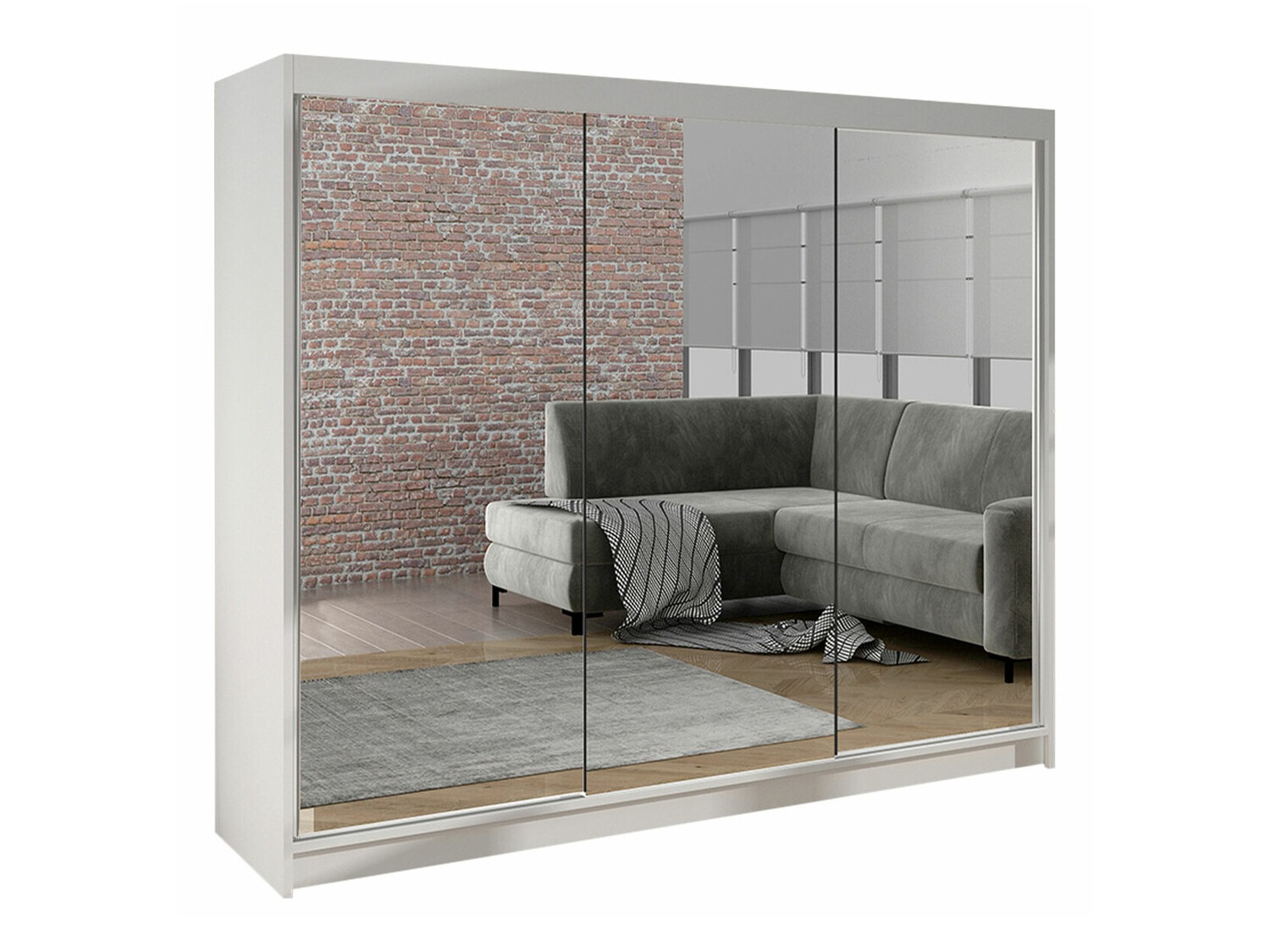 Kleiderschrank Closico Durion III (Weiss)