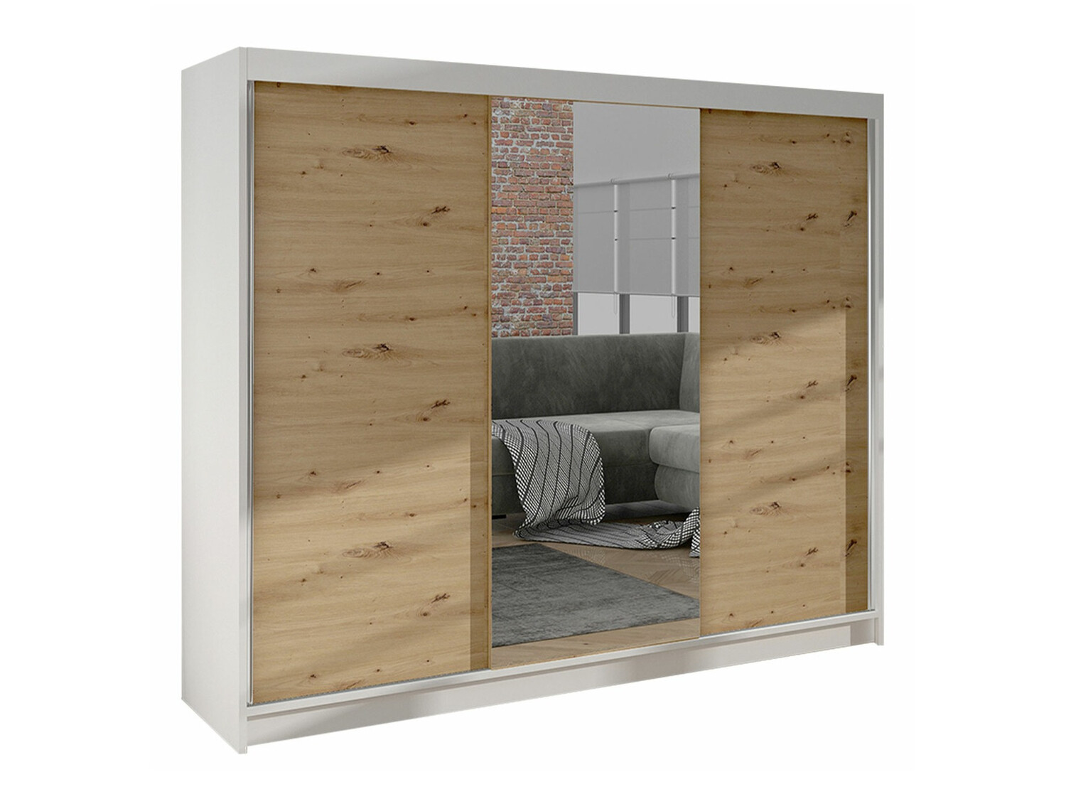 Kleiderschrank Closico Durion I (Artisan-Eiche + Weiss)