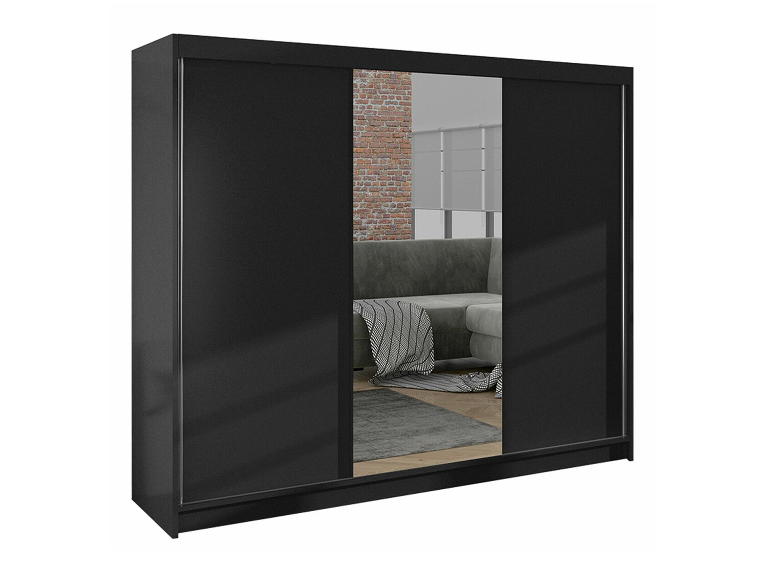 Kleiderschrank Closico Durion I (Schwarz)