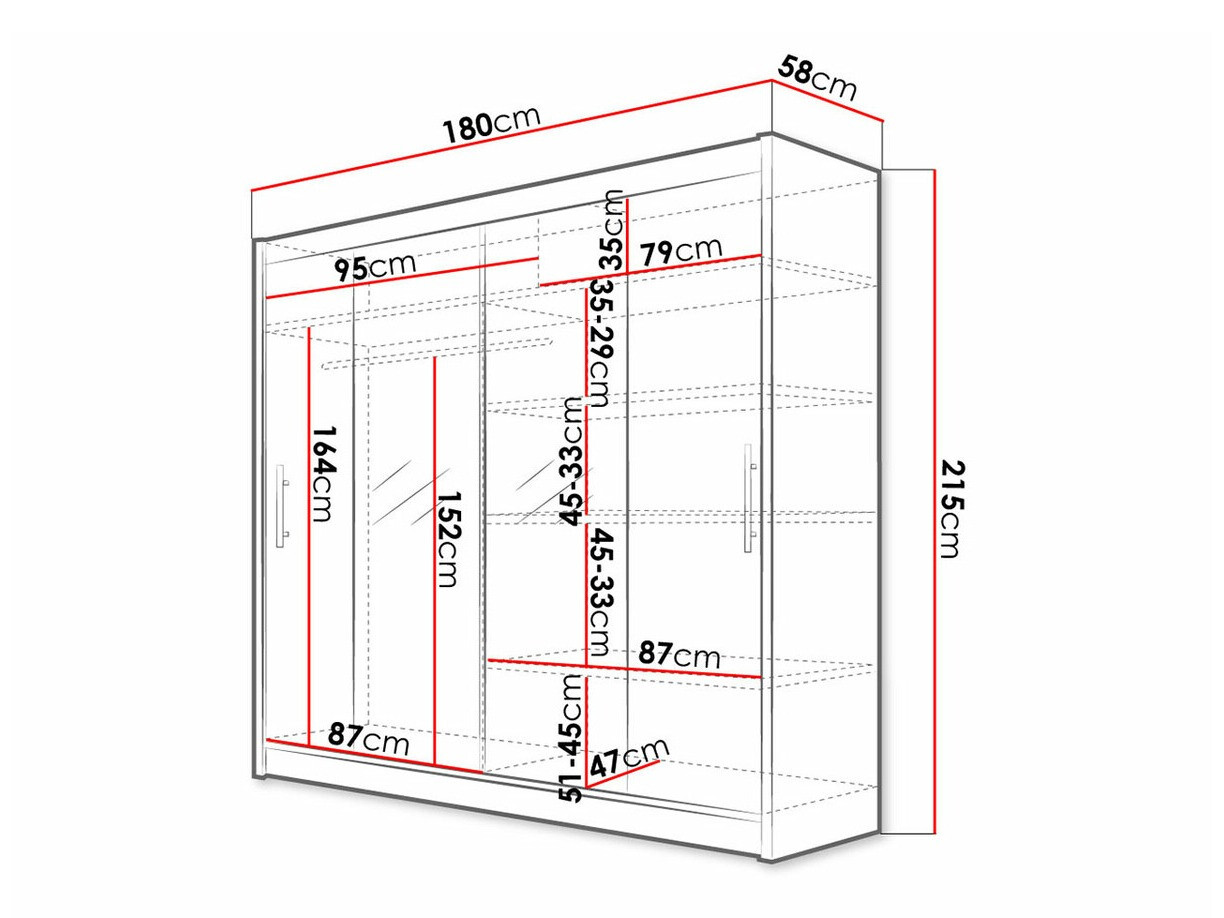 Kleiderschrank Closico Pallor II (Weiss)