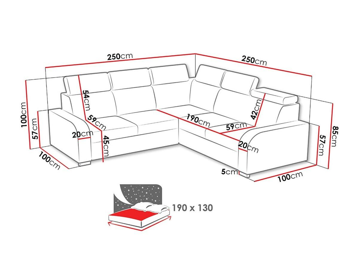 Ecksofa Ovos I (Crown 18)