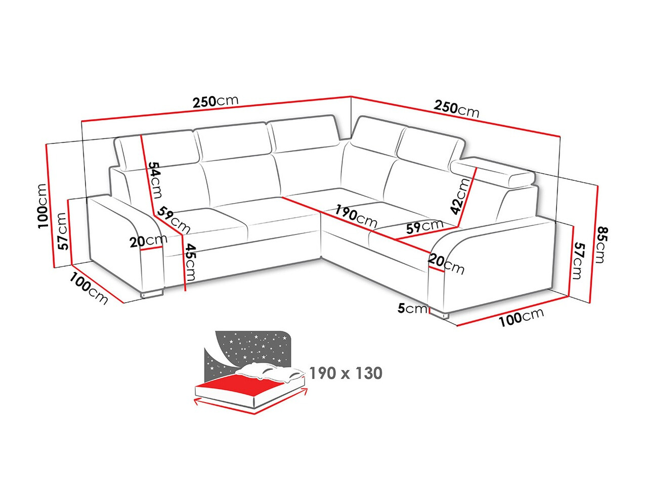 Ecksofa Ovos I (Crown 4)