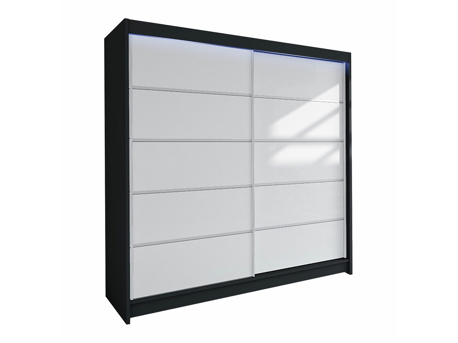Kleiderschrank Closico Cavaris IV (Schwarz + Weiss)