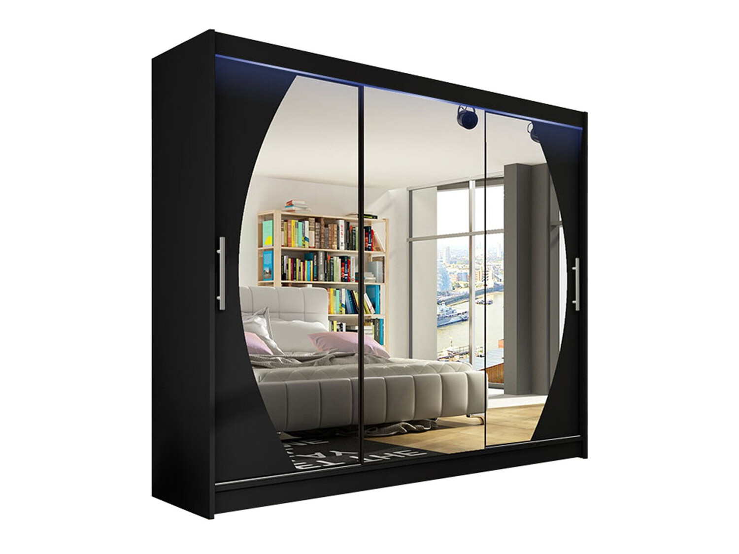 Kleiderschrank Closico Ordo V (Schwarz)