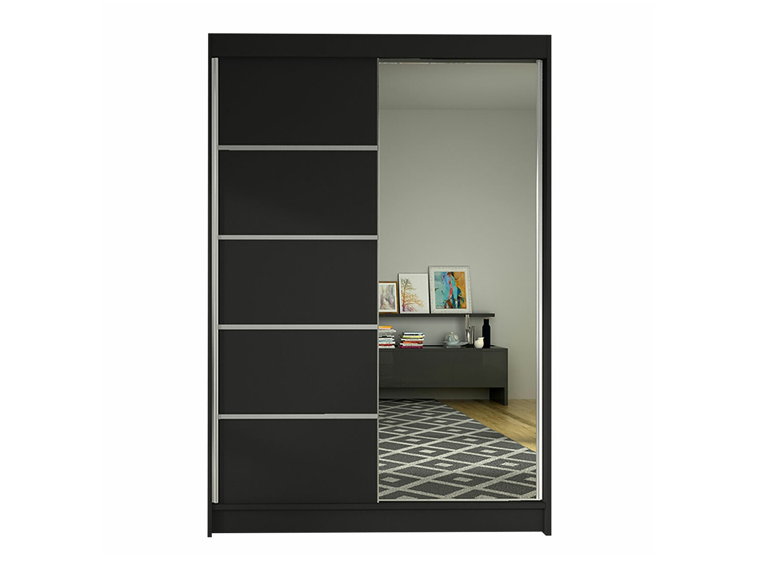 Kleiderschrank Closico Salvor III (Schwarz)
