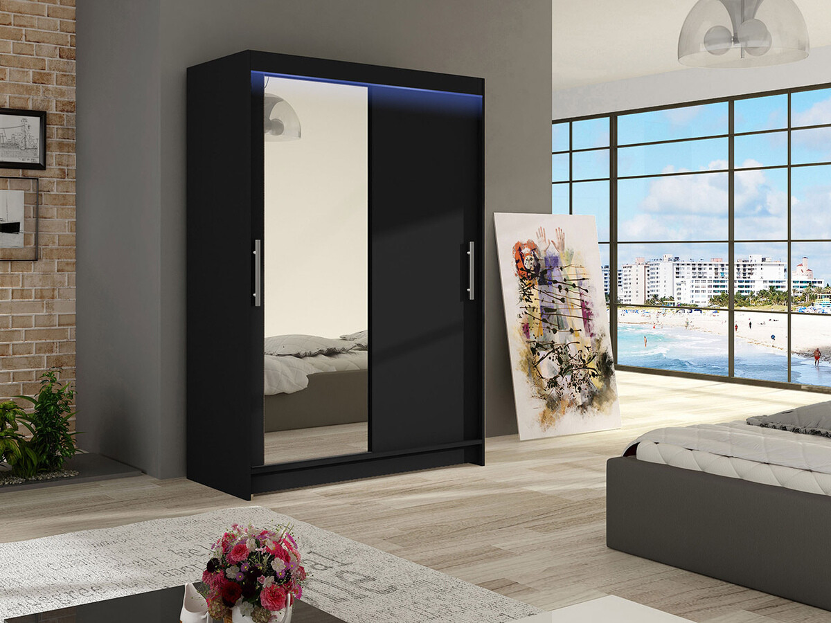 Kleiderschrank Closico Pacron VI (Schwarz)