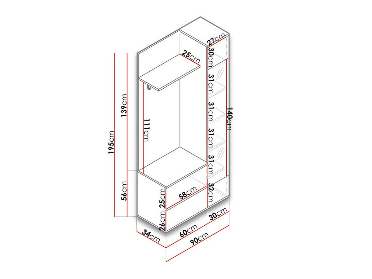 Flurgarnitur Lantudo (Weiss)
