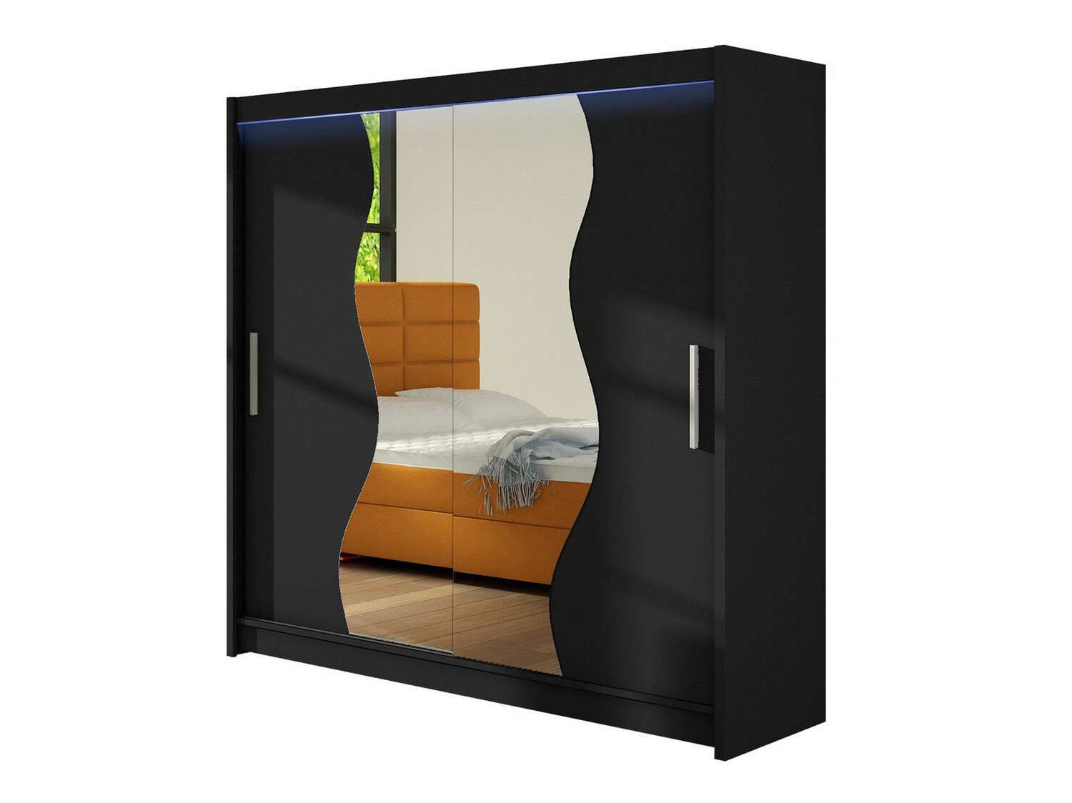 Kleiderschrank Closico 126 (Schwarz)