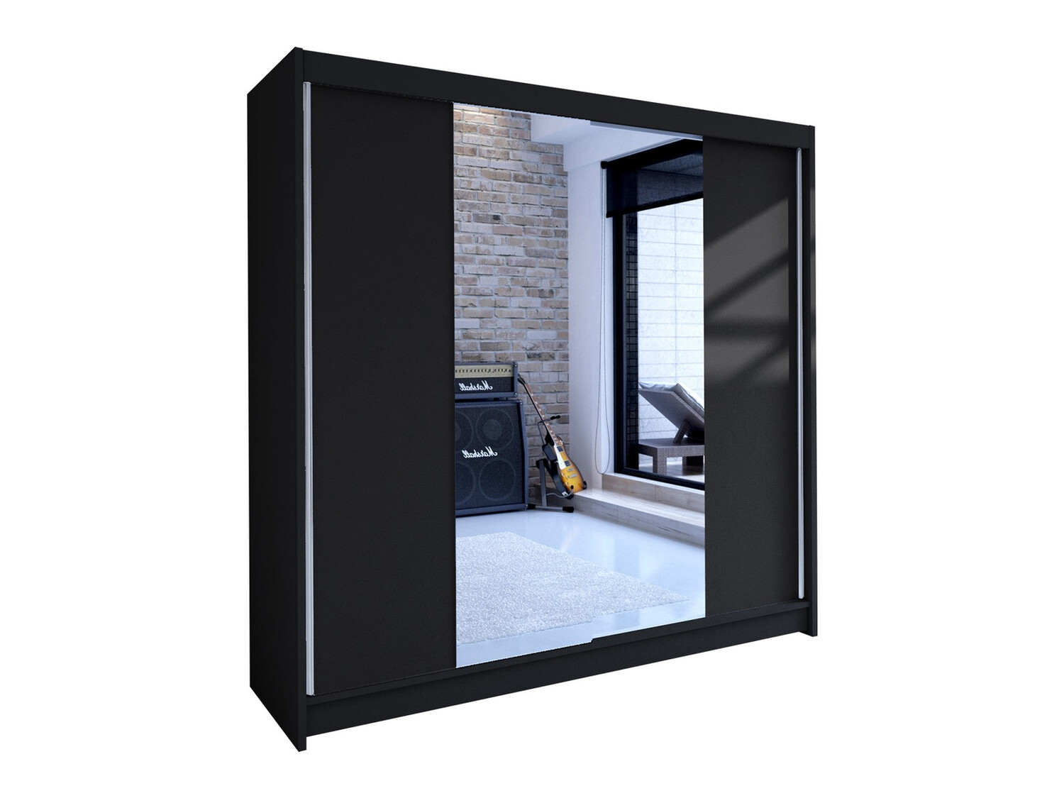 Kleiderschrank Closico Cavaris II (Schwarz)