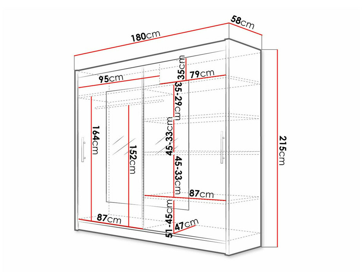 Kleiderschrank Closico Pallor VII (Schwarz)