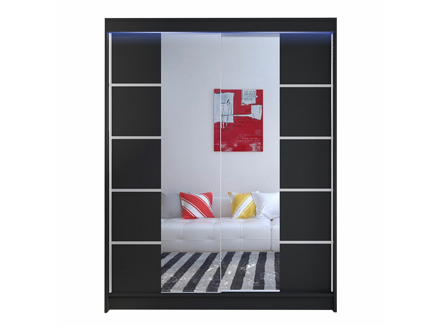 Kleiderschrank Closico Vastor V (Schwarz)