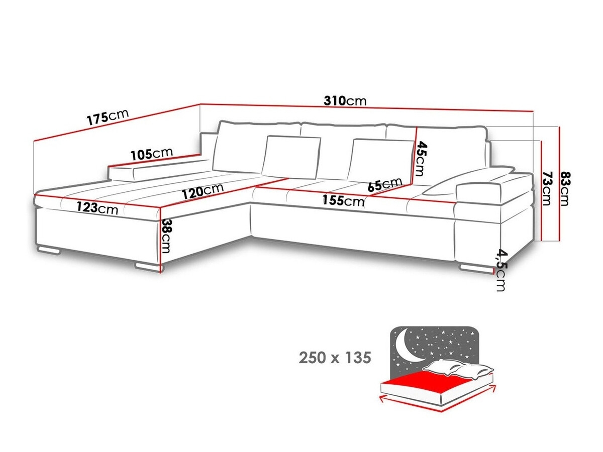 Ecksofa Comfivo Olivetum II (Abriamo 03 + Abriamo 11)