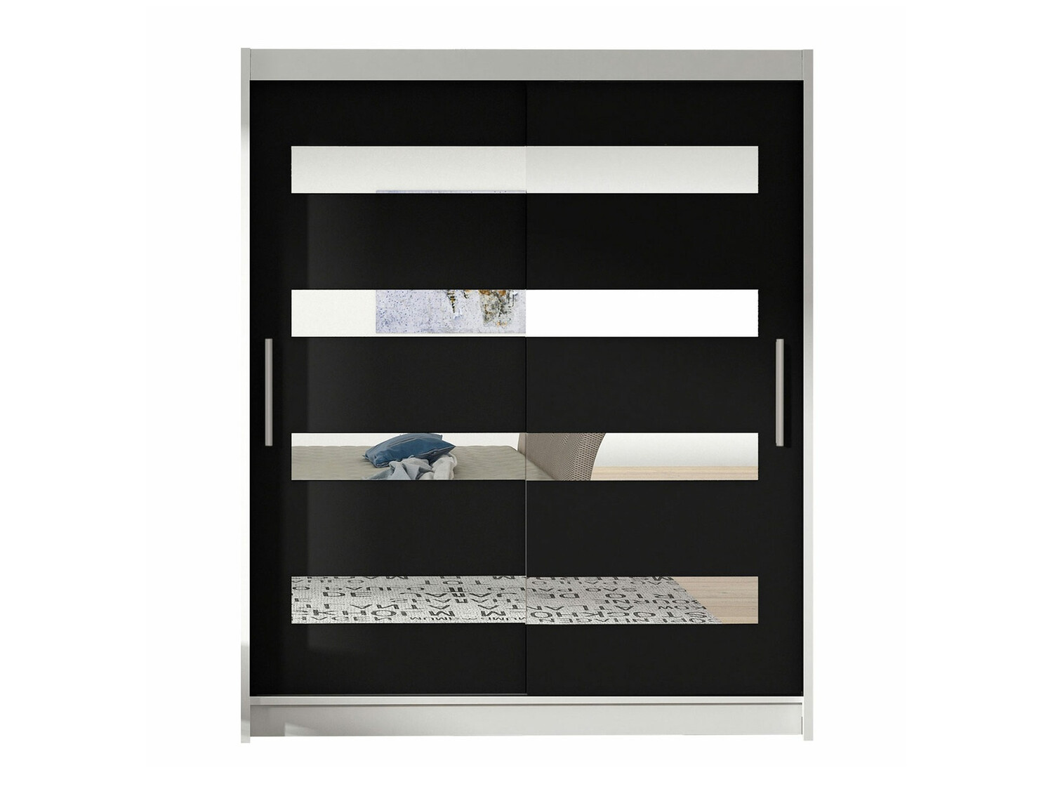 Kleiderschrank Closico Camera XIII (Weiss + Schwarz)