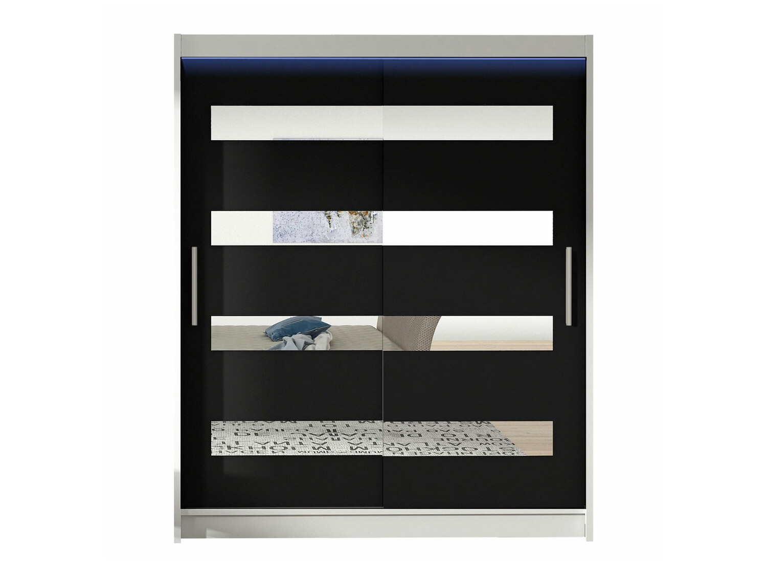 Kleiderschrank Closico Camera XIII (Weiss + Schwarz)