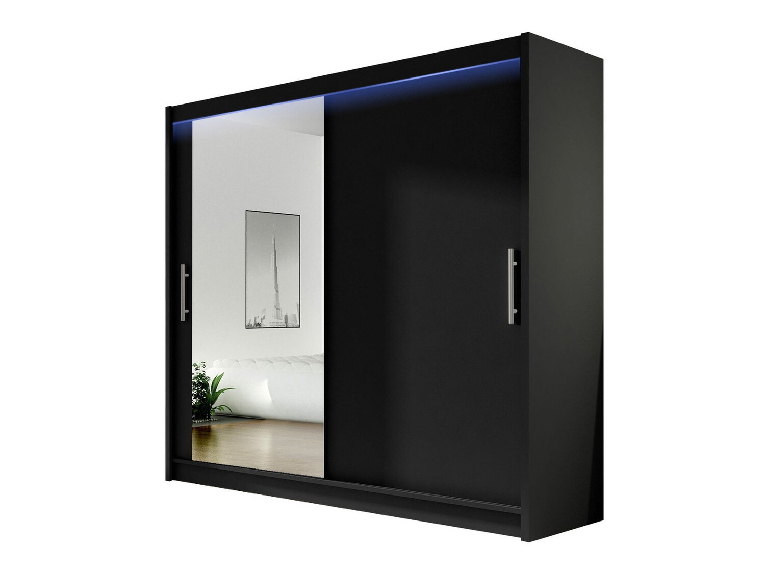 Kleiderschrank Closico Pallor VI (Schwarz)