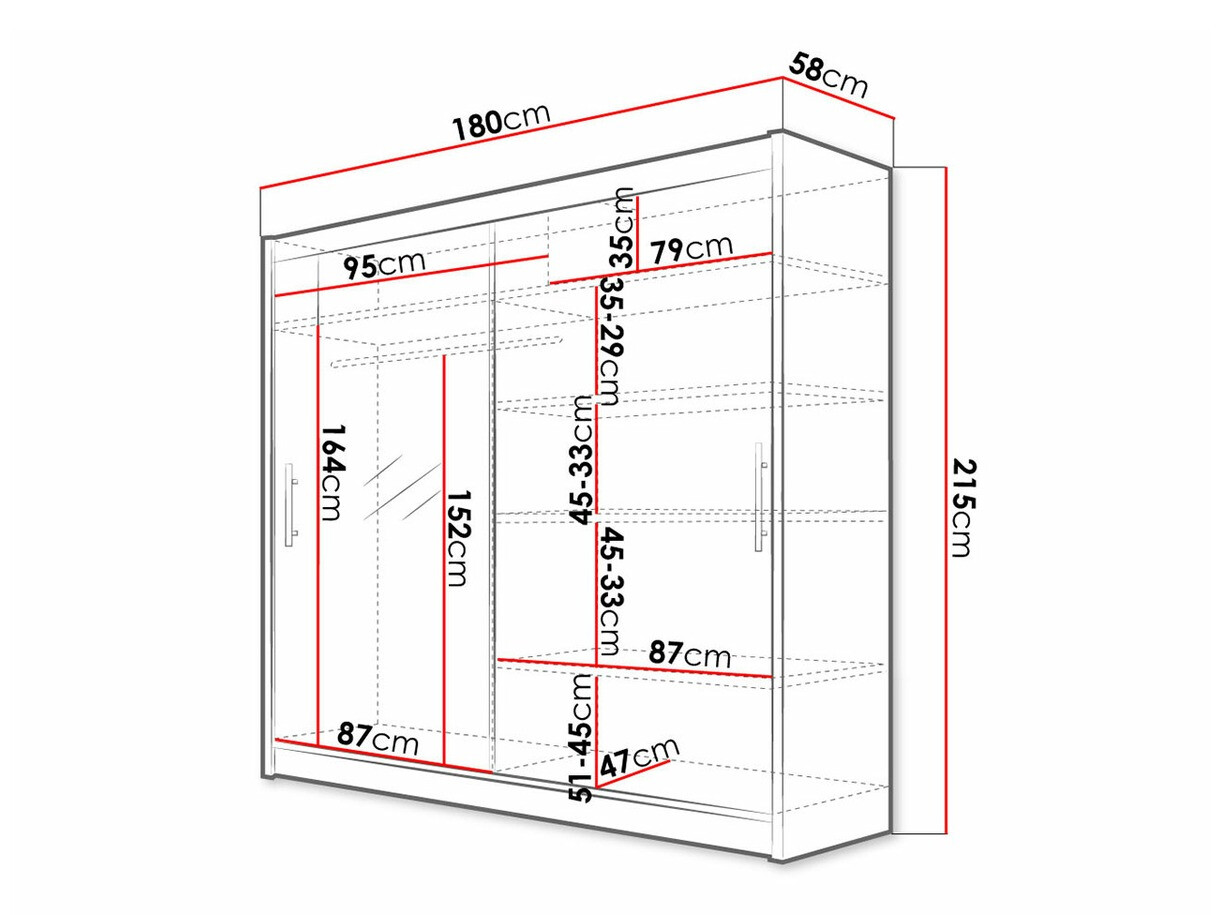 Kleiderschrank Closico Pallor VI (Weiss)