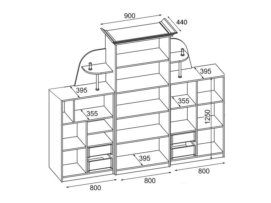 Oberschrank Lexington 108 (Eichenholzoptik Sonoma dunkel)