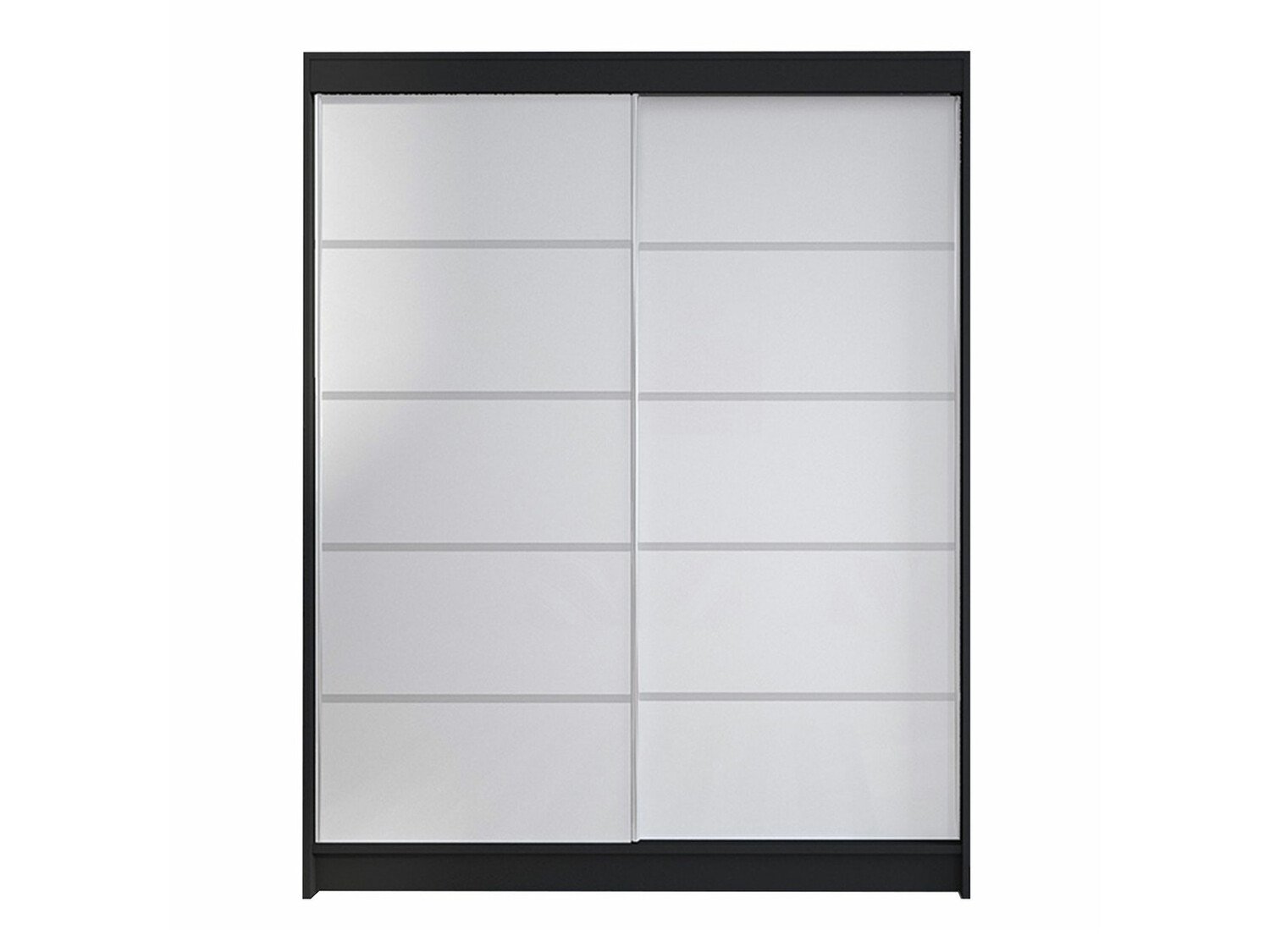 Kleiderschrank Closico 145 (Schwarz + Weiss)
