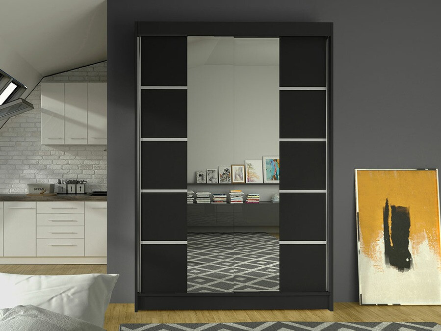 Kleiderschrank Closico Salvor V (Schwarz)