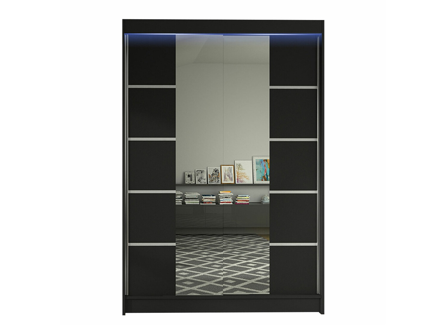 Kleiderschrank Closico Salvor V (Schwarz)