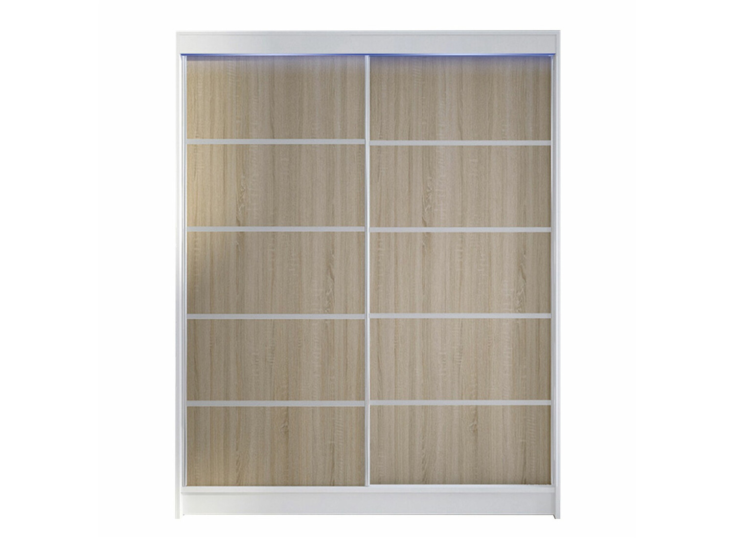 Kleiderschrank Closico Vastor IV (Weiss + Sonoma-Eiche)
