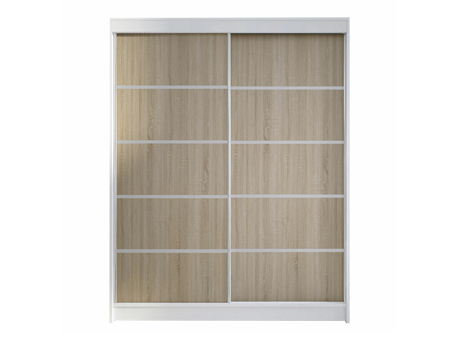Kleiderschrank Closico Vastor IV (Weiss + Sonoma eichenholz)