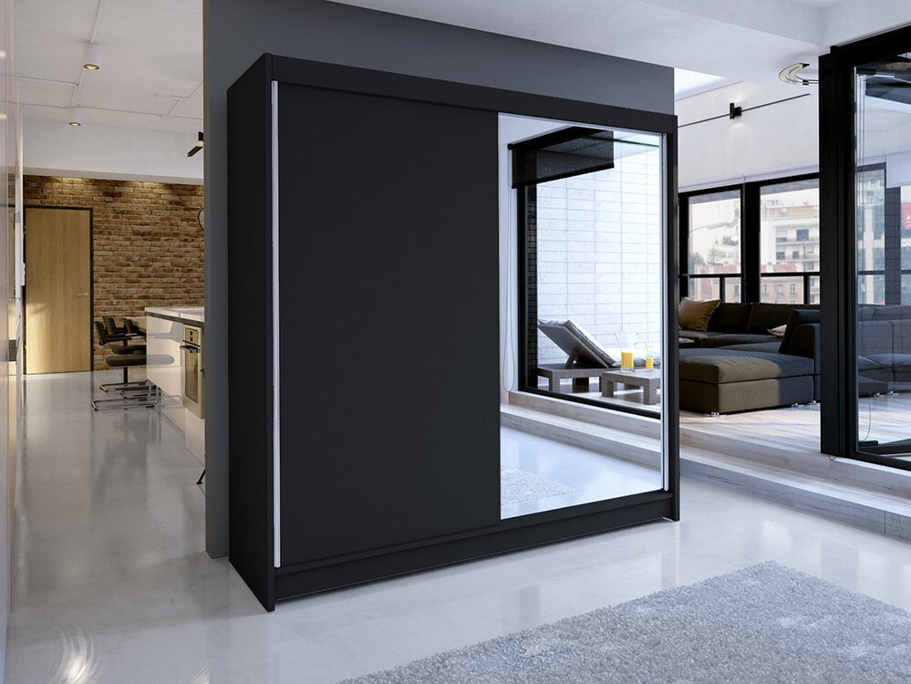 Kleiderschrank Closico 137 (Schwarz)