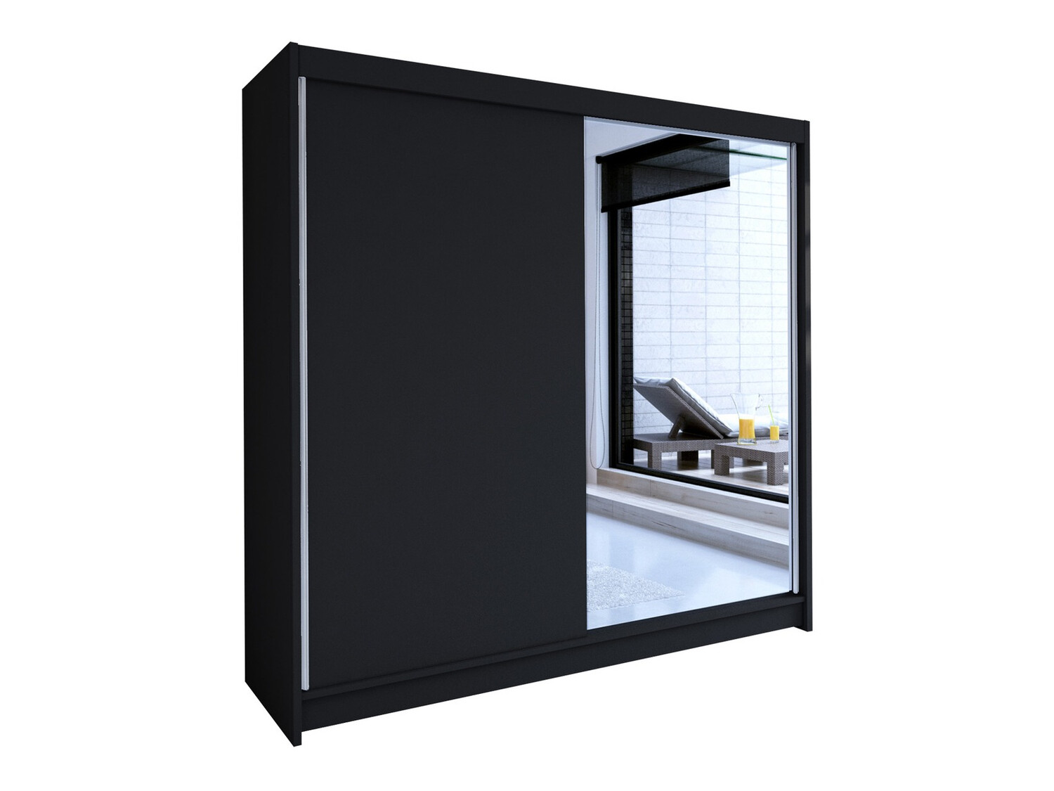 Kleiderschrank Closico 137 (Schwarz)