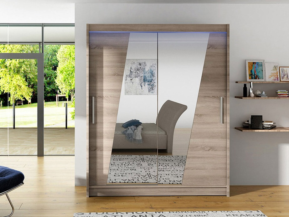 Kleiderschrank Closico 155 (Trüffel eichenholzoptik)