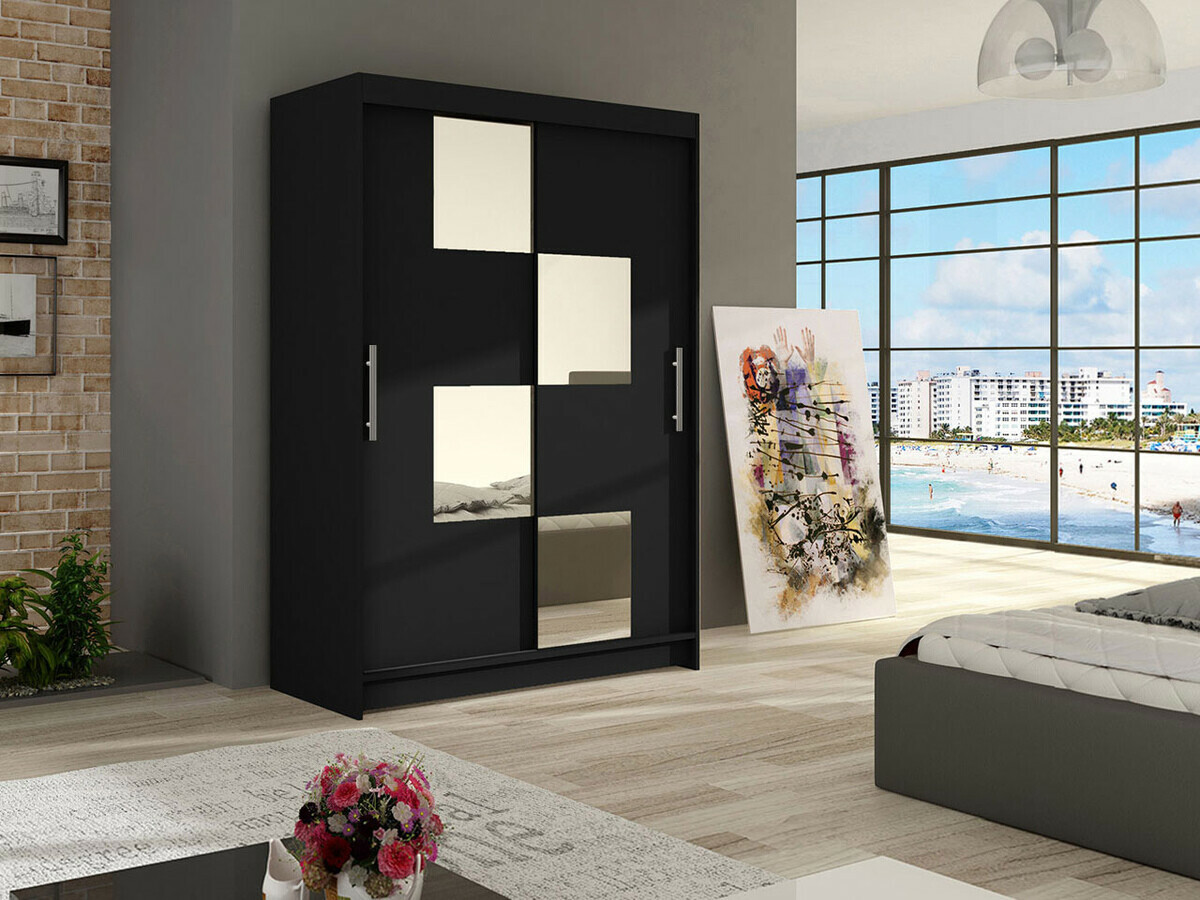 Kleiderschrank Closico Pacron III (Schwarz)