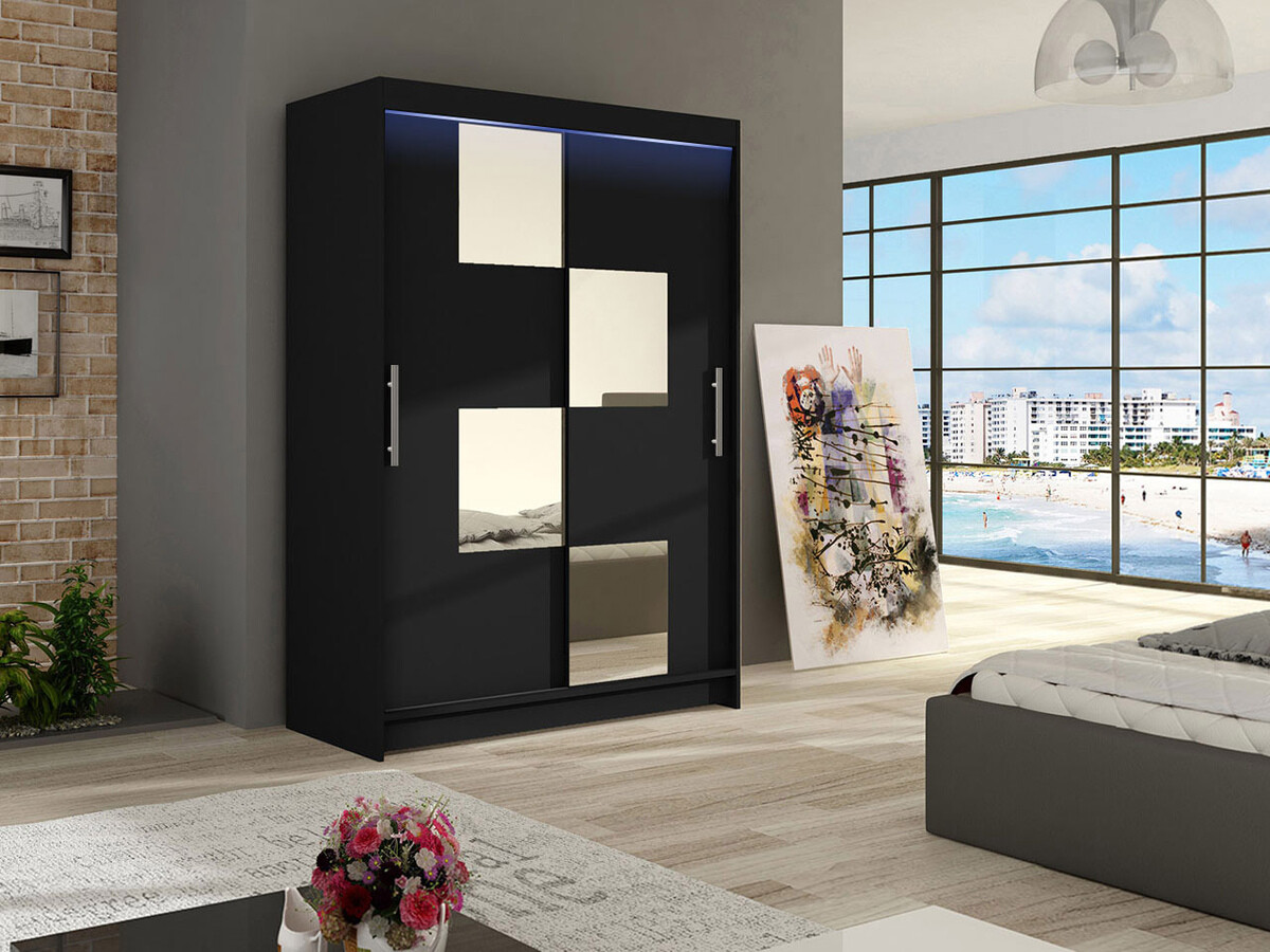 Kleiderschrank Closico Pacron III (Schwarz)