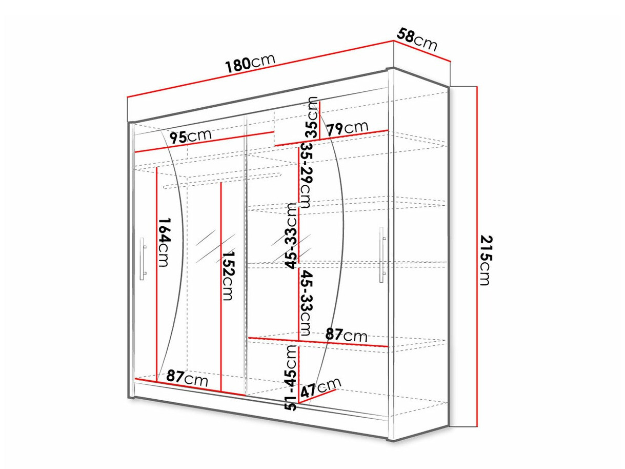 Kleiderschrank Closico Pallor IX (Schwarz)