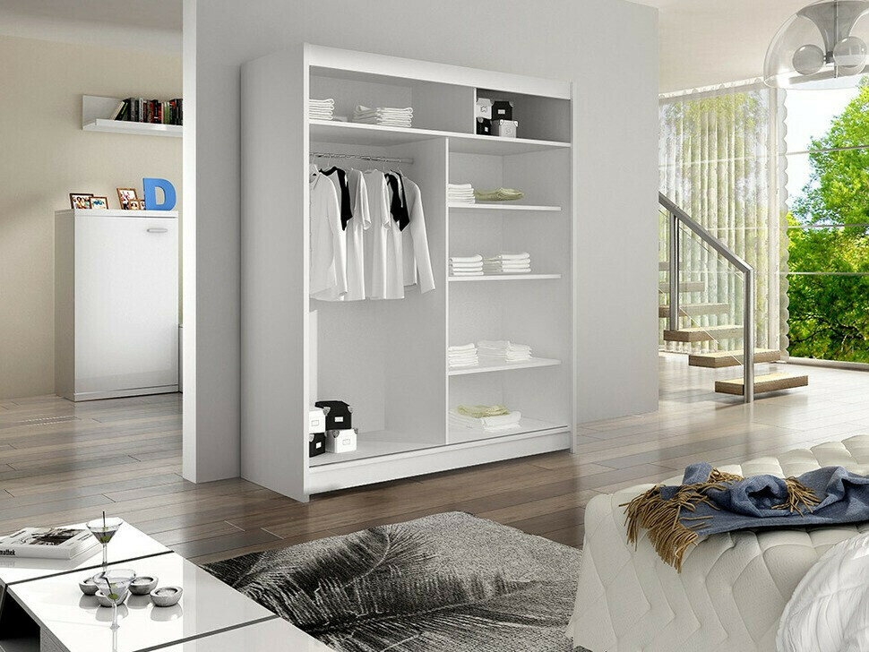 Kleiderschrank Closico Vastor I (Schwarz + Weiss)